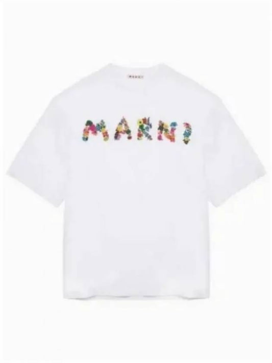 Collage Bouquet Short Sleeve T-Shirt White - MARNI - BALAAN 2