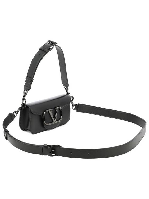 Loco Mini Leather Shoulder Bag Black - VALENTINO - BALAAN 3