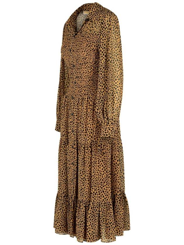 Michael Kors 'Leopard' Brown Polyester Dress - MICHAEL KORS - BALAAN 2