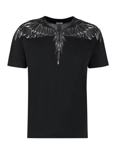 Men's Icon Wings Short Sleeve T-Shirt Black - MARCELO BURLON - BALAAN 2