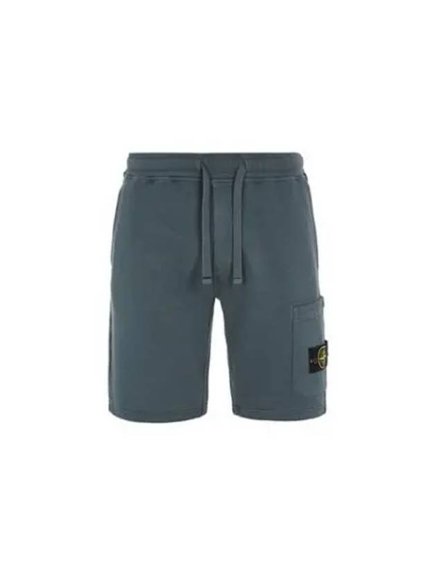 Brushed Cotton Fleece Bermuda Cargo Shorts Dark Green - STONE ISLAND - BALAAN 2