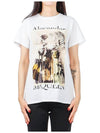 Dress Print Short Sleeve T-shirt White - ALEXANDER MCQUEEN - BALAAN 2