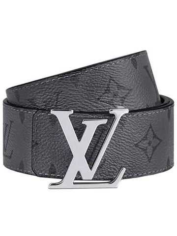 LV Initial Monogram Reversible Leather Belt Gray - LOUIS VUITTON - BALAAN.