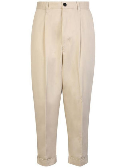 Oversized Gabardine Carrot Slacks Vanilla Beige - AMI - BALAAN 2