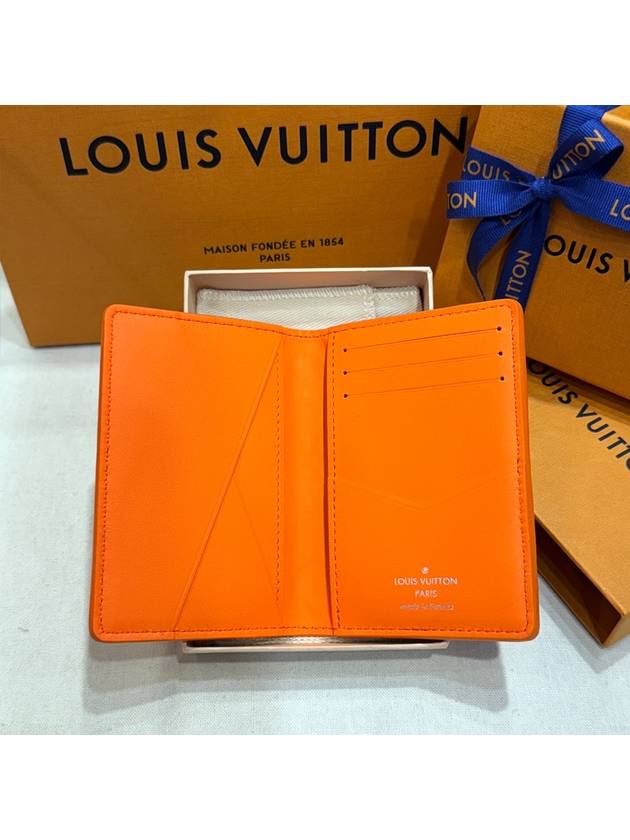 Cowhide Torillon Leather Pocket Card Holder Orange - LOUIS VUITTON - BALAAN 5