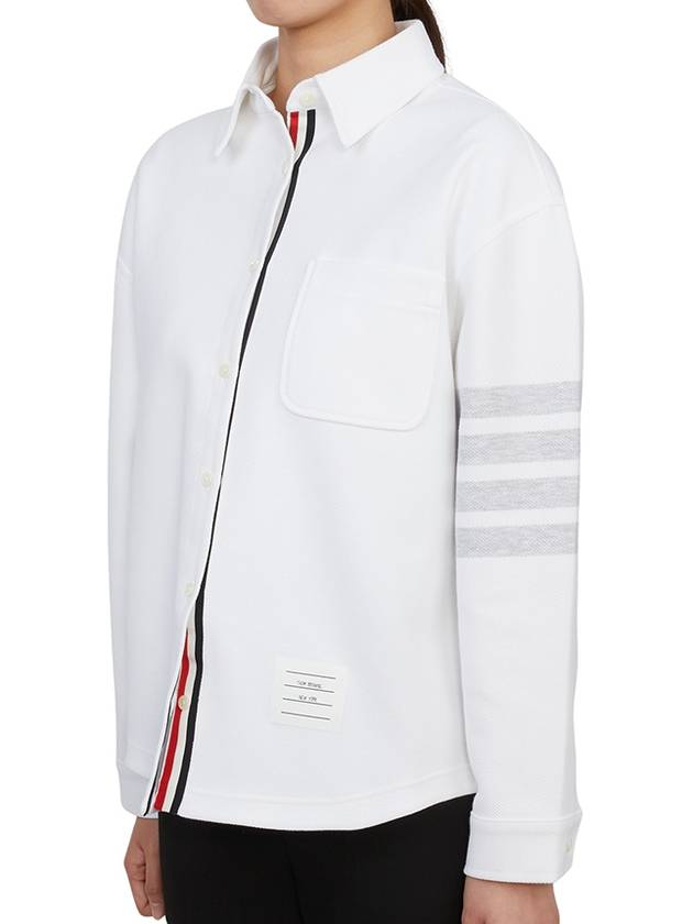 FJT247A 06772 100 Women s Overshirt Jacket - THOM BROWNE - BALAAN 5