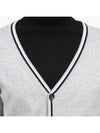 Gray color matching line slim fit cardigan - IKALOOOK - BALAAN 6