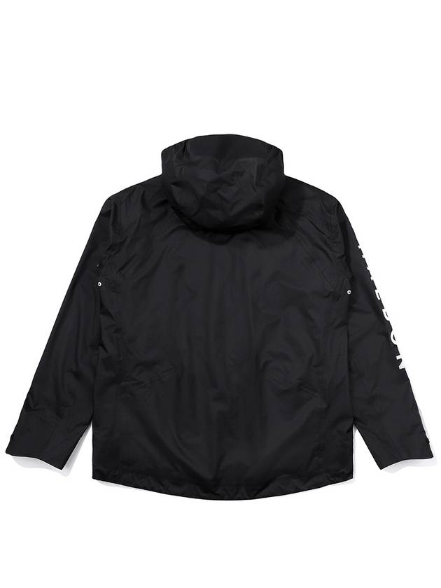 3Layer Hoodie Rain Jacket BLACK MAN - MALBON GOLF - BALAAN 2