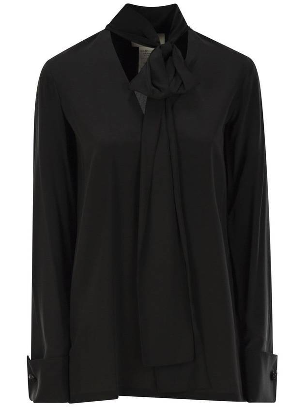 Elleni Silk Blouse Black - MAX MARA - BALAAN 2