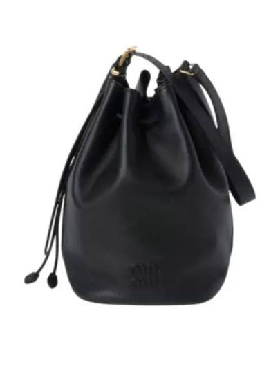 Leather Bucket Bag Black - MIU MIU - BALAAN 2