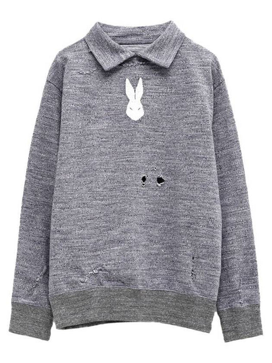 Rabbit Polo Shirt Grey Melange - MAISON MARGIELA - BALAAN 1