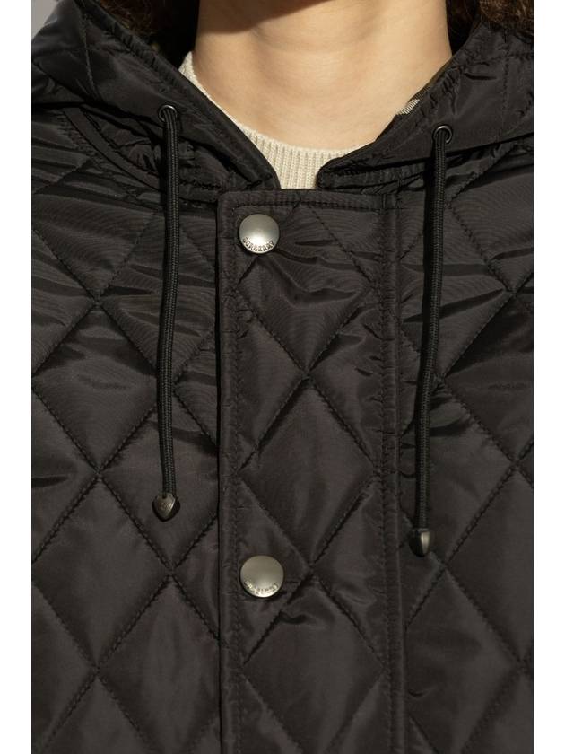 Burberry Quilted Jacket With Hood, Women's, Black - BURBERRY - BALAAN 5