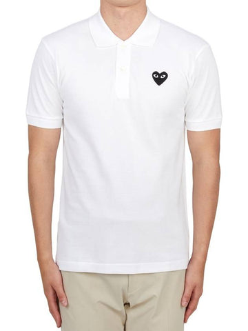 Comme des Gar ons Black Wappen Men s Collar Short Sleeve T Shirt AZ T066 051 2 - COMME DES GARCONS PLAY - BALAAN 1