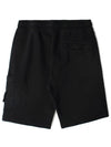 Fleece Bermuda Shorts Black - STONE ISLAND - BALAAN 3