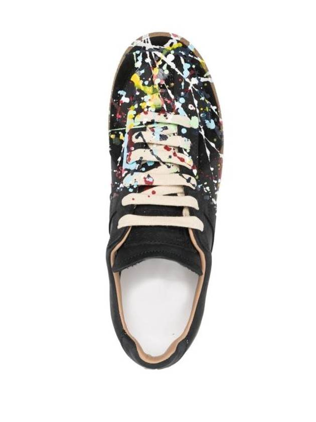 Replica Paint Drop Low Top Sneakers Black - MAISON MARGIELA - BALAAN 5