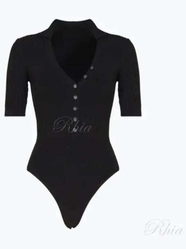 Le Body Yauco Polo Bodysuit Black - JACQUEMUS - BALAAN 2