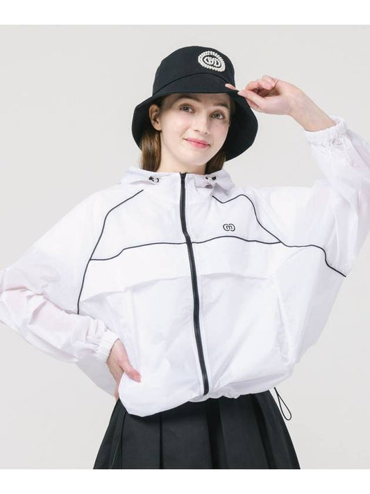 Hooded Zip-up Anorak White Windbreaker DO3212WB01 - DOYOUKNOWMC GOLF WEAR - BALAAN 2