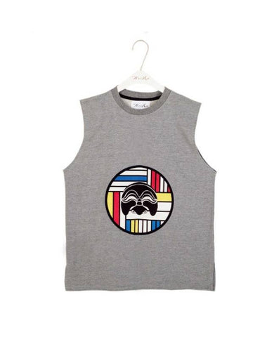 Mondrian Sleeveless GRAY - ASIHA - BALAAN 1