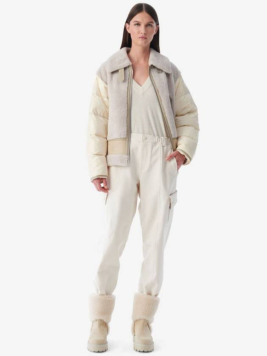 LES ALPES W glossy hybrid shearling jacket - IRO - BALAAN 2