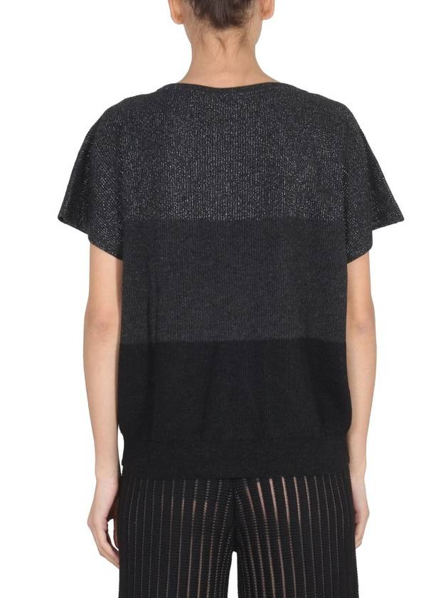 Women's Monili Striped Knit Top Black - FABIANA FILIPPI - BALAAN 4