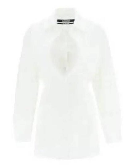 La Robe Baunhilha Layered Shirt Short Dress White - JACQUEMUS - BALAAN 2