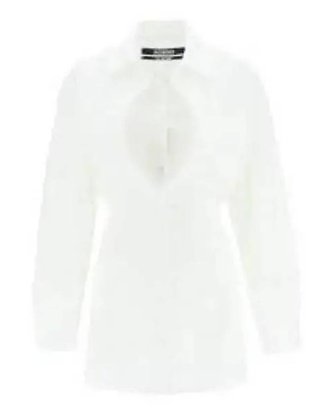 La Robe Baunhilha Layered Shirt Short Dress White - JACQUEMUS - BALAAN 2