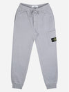 Compass Patch Cotton Jersey Track Pants Light Grey - STONE ISLAND - BALAAN 2