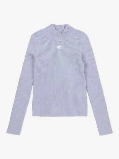 High Neck Knit Top Dark Lilac - COURREGES - BALAAN 2