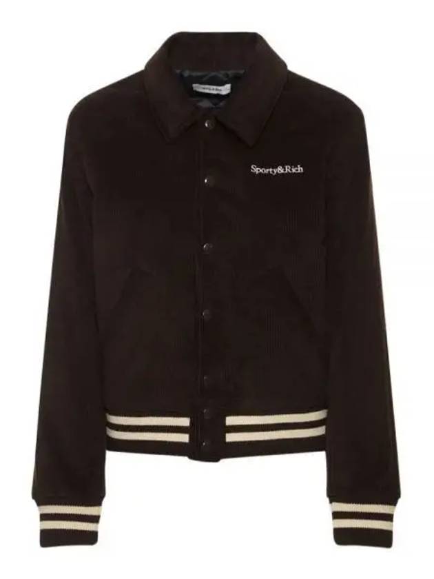 WELLNESS CLUB BOMBER JACKET CHOCOLATECREAM JA761 - SPORTY & RICH - BALAAN 1