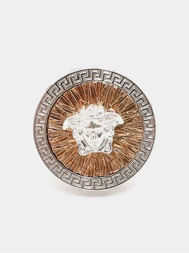 Medusa Logo Greca Crystal Ring - VERSACE - BALAAN 3