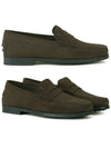 Men's Moccasin Suede Loafers Brown - TOD'S - BALAAN 2