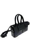 East West Arco Mini Tote Bag Black - BOTTEGA VENETA - BALAAN 3