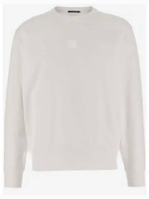 Stretch Fleece Crew Neck Sweatshirt White - CP COMPANY - BALAAN 2