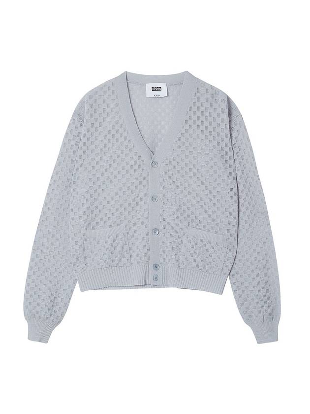 Runway Grid Knit Cardigan Grey - ULKIN - BALAAN 1