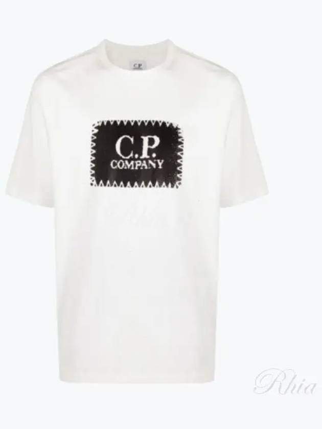 30/1 Jersey Label Style Logo Short Sleeve T-Shirt White - CP COMPANY - BALAAN 2