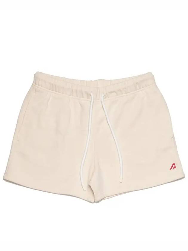 Women's Logo Sweatshirt Tennis Shorts Beige - AUTRY - BALAAN 3