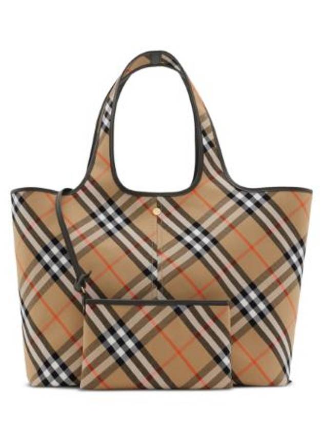 Check Medium Tote Bag Sand - BURBERRY - BALAAN 6