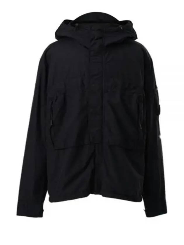 Flatt Nylon Overshirt Hooded Jacket Black - CP COMPANY - BALAAN 2