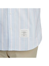 Paisley 4 Bar Stripe Shirt Light Blue - THOM BROWNE - BALAAN 11