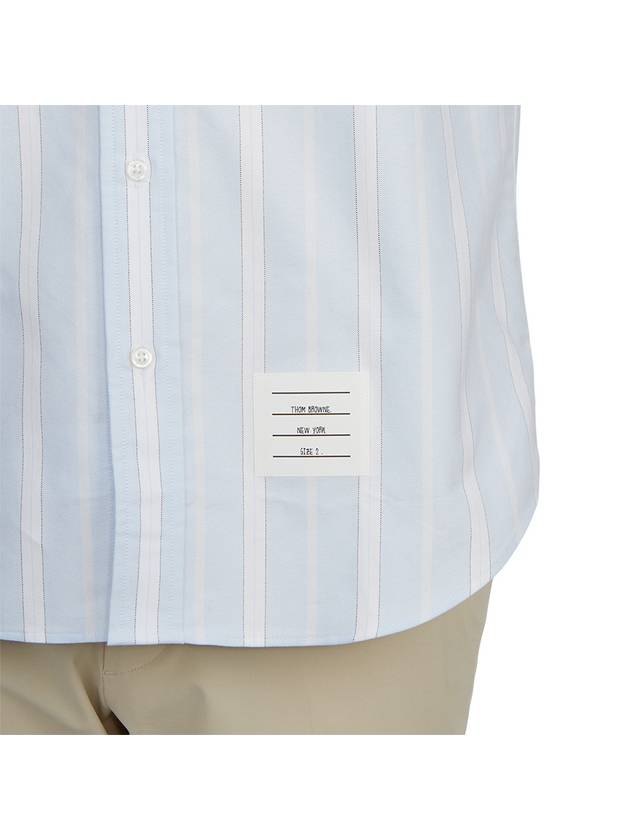 Paisley 4 Bar Stripe Shirt Light Blue - THOM BROWNE - BALAAN 11