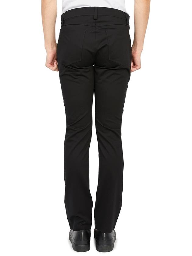 Compact Ponte Tech Slim Fit Cotton Straight Pants Black - THEORY - BALAAN 5