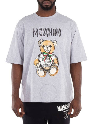 Moschino Teddy Bear Logo Print Cotton T-Shirt, Brand Size 50 ( US Size 40 ) - MOSCHINO - BALAAN 1