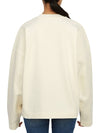 Women's Logo Cotton Sweatshirt Ivory - MONCLER - BALAAN 5