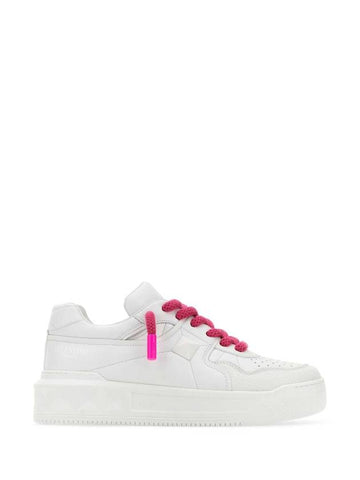 One Stud Leather Low Top Sneakers White - VALENTINO - BALAAN 1