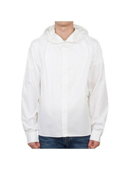 Gabardine PD Metropolis Logo Badge Button Hoodie White - CP COMPANY - BALAAN 2