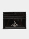 Logo Plaque Leather Card Wallet Black - VIVIENNE WESTWOOD - BALAAN 2