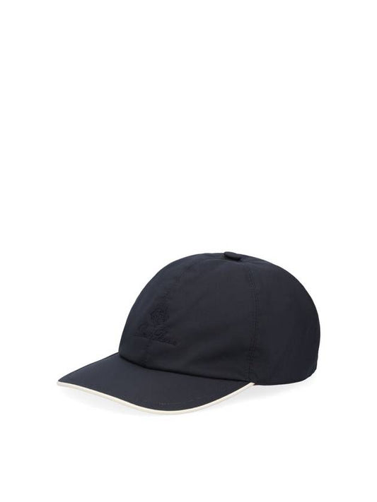 Embroidered Logo Ball Cap Navy - LORO PIANA - BALAAN.