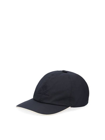 Embroidered Logo Ball Cap Navy - LORO PIANA - BALAAN 1