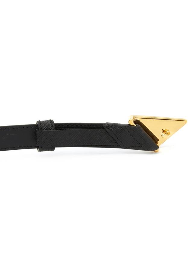 Saffiano Leather Belt Black - PRADA - BALAAN 5