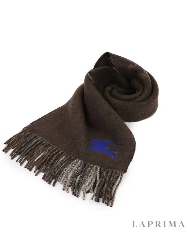 Check EKD Embroidered Reversible Cashmere Scarf Snug - BURBERRY - BALAAN 9